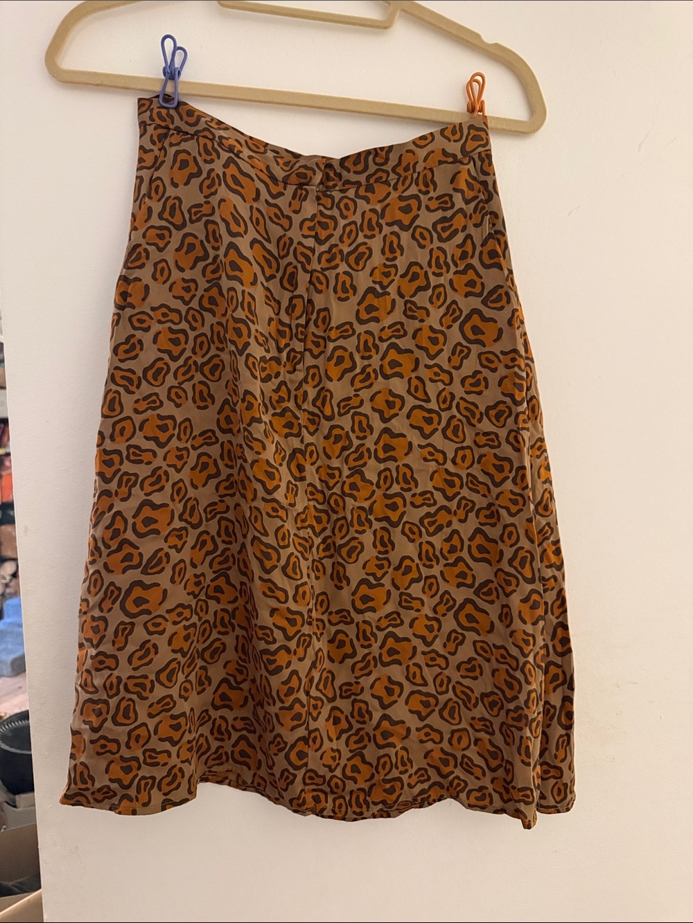 TUCKER silk blend midi skirt